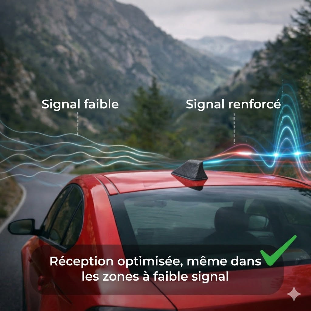 Amplificateur d'antenne de voiture aileron de requin - Réception radio améliorée