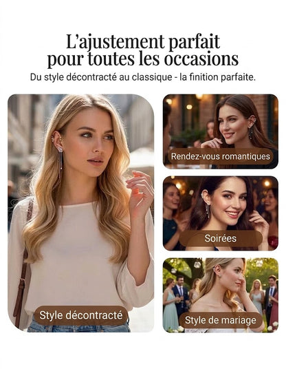Boucles d'oreilles à clips simples avec papillons, motifs floraux et pompons – Élégantes, confortables et sans perçage