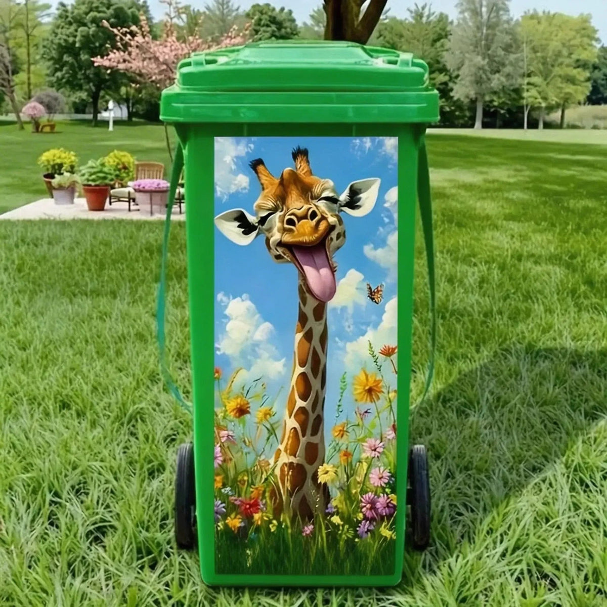 Autocollants créatifs pour poubelles – Motifs de dessins animés colorés