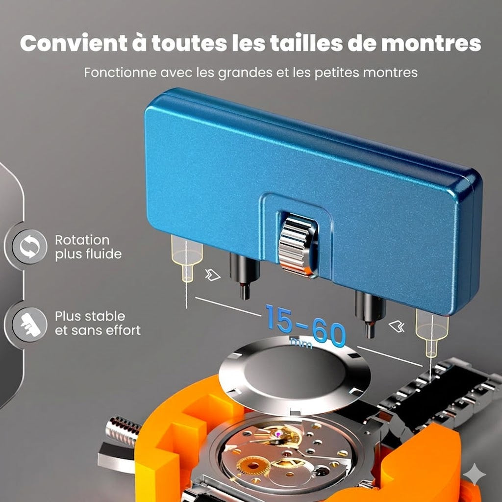 Kit de réparation de montres professionnel