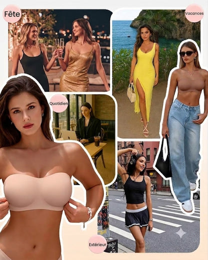 Soutien-gorge sans bretelles effet push-up