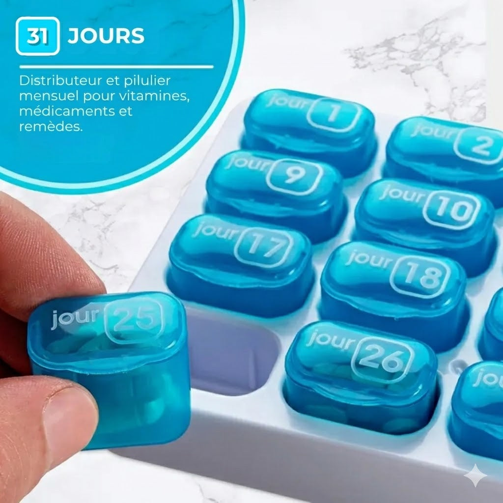 Pilulier mensuel 31 jours