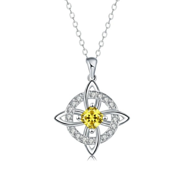 Collier Nœud de Sorcière Mystique avec Pierre de Naissance