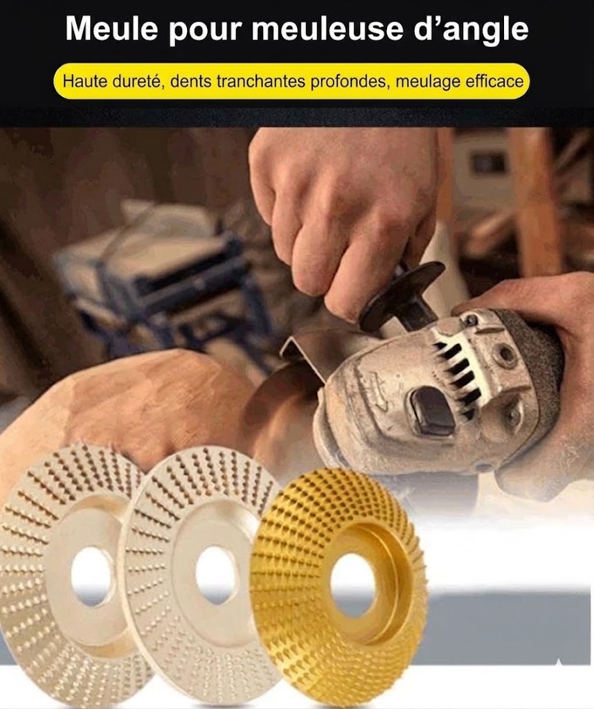 ⚙️ Disques de meulage pour le travail du bois – Coupe rapide, tranchants et durables, adaptés aux meuleuses d'angle