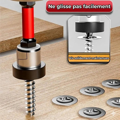 Embouts de vissage magnétiques en acier S2 avec butée de profondeur
