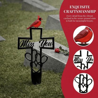 🐦💖 Plaque commémorative en métal pour cimetière ✝️