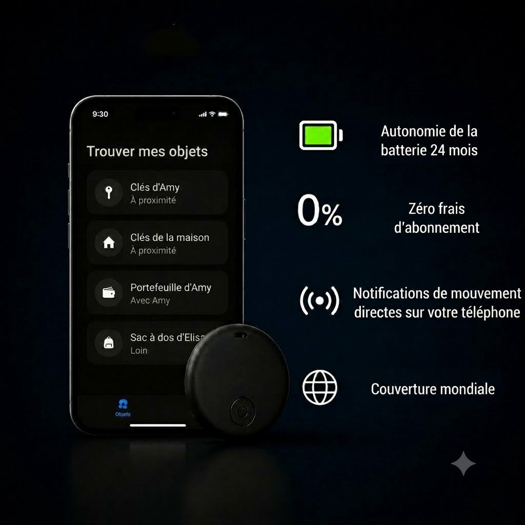 GP90 – Traceur GPS précis sans abonnement (Android / iOS)
