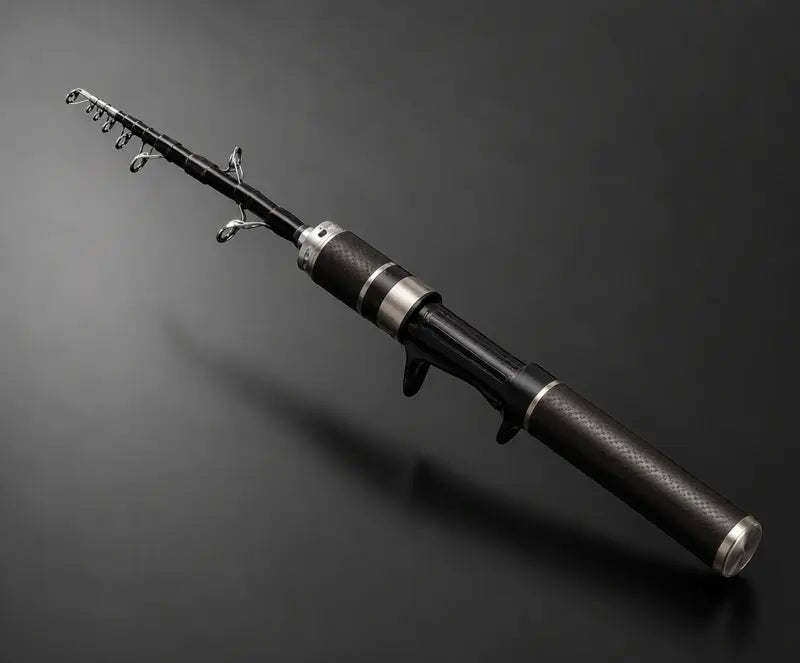 Canne à pêche de poche en fibre de carbone : Canne à pêche télescopique