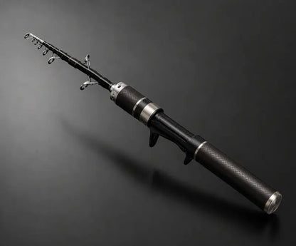 Canne à pêche de poche en fibre de carbone : Canne à pêche télescopique