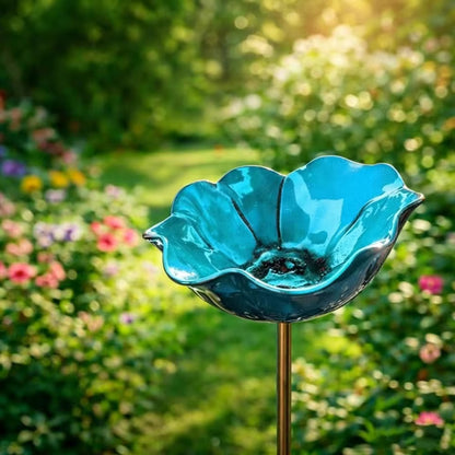 Bain d'oiseaux fait main en forme de graine de fleur – Décoration de jardin unique et abreuvoir pour oiseaux
