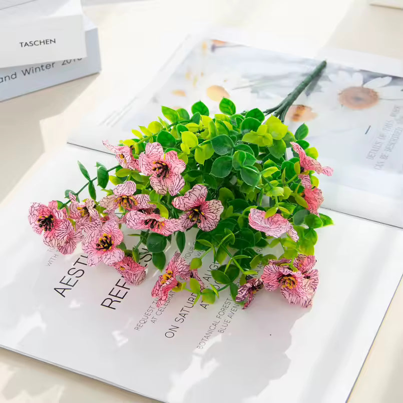 Fleur artificielle résistante aux UV - 4 pièces