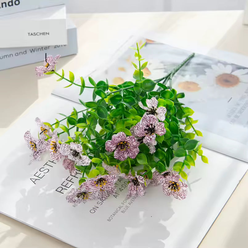Fleur artificielle résistante aux UV - 4 pièces