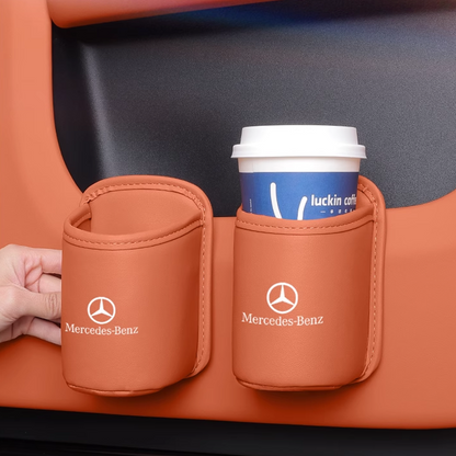 Porte-café à emporter en cuir - Porte-gobelet portable avec clip