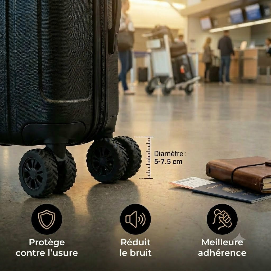 Housse de protection pour roues de valise