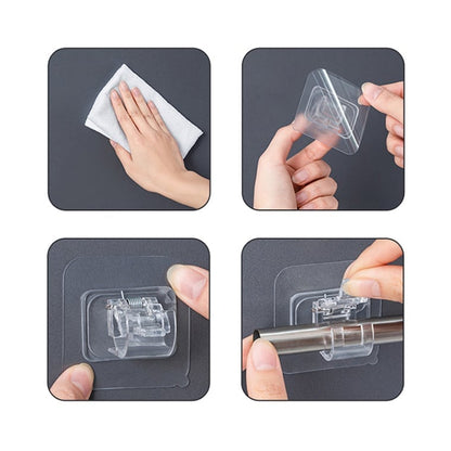 Supports de tringle à rideaux réglables sans clous (Lot de 2)