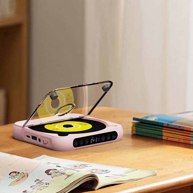 Lecteur CD Portable avec Bluetooth – Discman Rechargeable pour Voiture et Voyages (Anti-Choc)