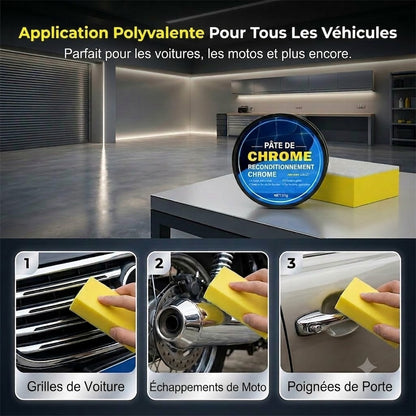 Pâte de réparation pour placage chrome