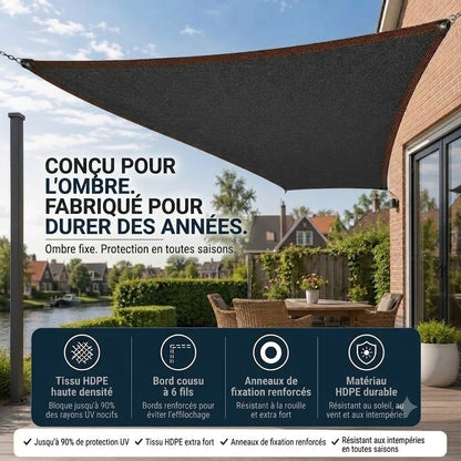 SunChill™ | Voile d'ombrage haut de gamme en PEHD pour une ombre fraîche et protection UV