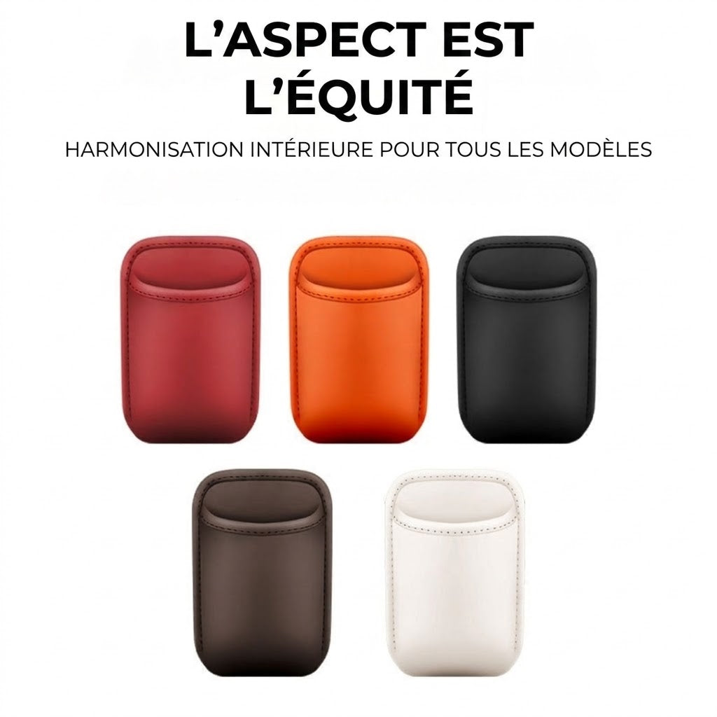 Porte-gobelet de voiture en cuir 2-en-1