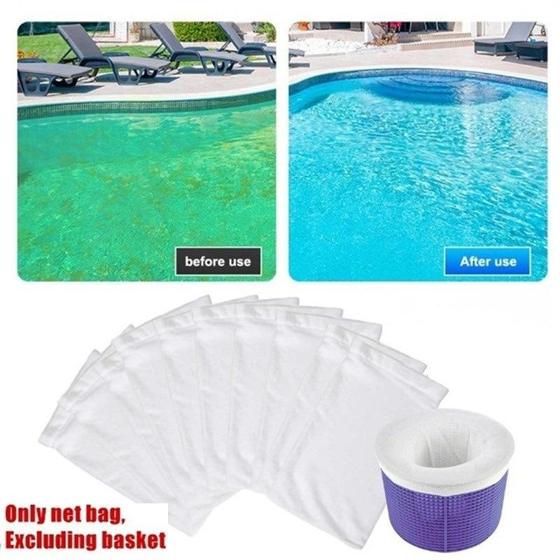 💥 🔥 Offre limitée : 2 ACHETÉS + 1 OFFERT ! ✨ Kit de nettoyage pour panier skimmer de piscine – Nettoyage facile et efficace (1 lot de 10 pcs)