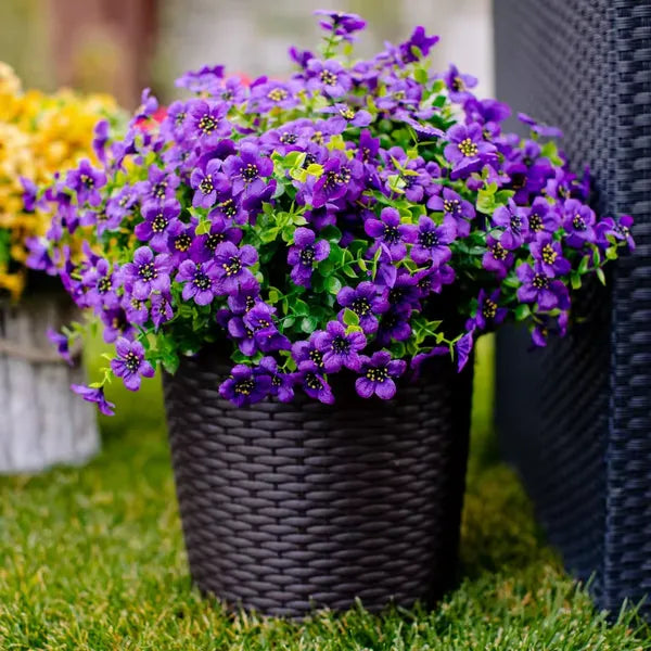 Fleur artificielle résistante aux UV - 4 pièces