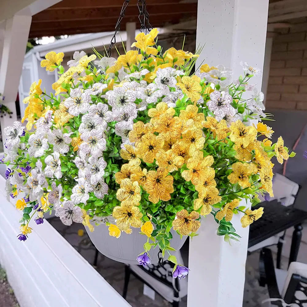 Fleur artificielle résistante aux UV - 4 pièces