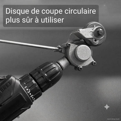 Embout grignoteuse pour perceuse – Cisaille à tôle électrique et découpeuse de plaques de métal