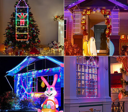 Père Noël Grimpant avec Éclairage LED