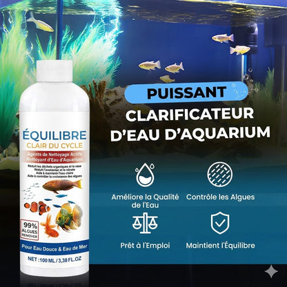 Clarificateur d'eau puissant pour aquarium - 100ml - Contre l'eau trouble