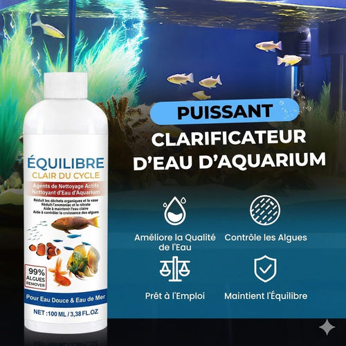 Clarificateur d'eau puissant pour aquarium - 100ml - Contre l'eau trouble