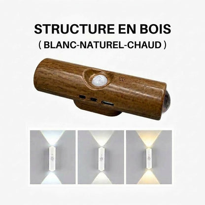 Lampe intelligente magnétique avec éclairage RGB – Lampe rechargeable à détecteur de mouvement pour placard, escalier et éclairage d'ambiance