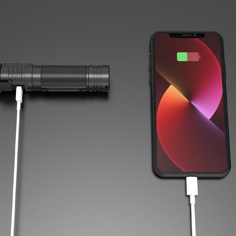 Lampe Torche Tactique avec Fonction Powerbank