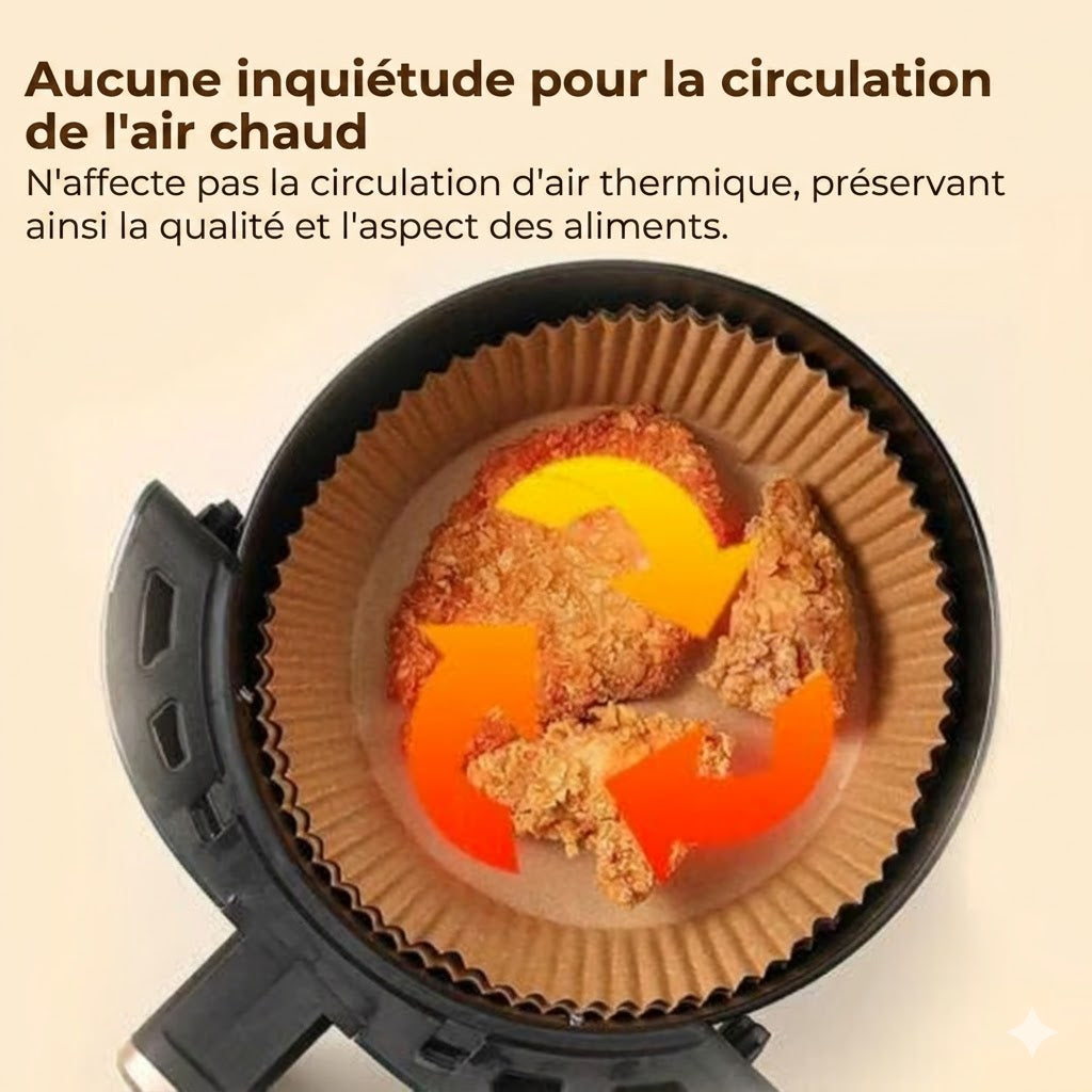Paniers en papier cuisson pour Airfryer - [100 pièces]