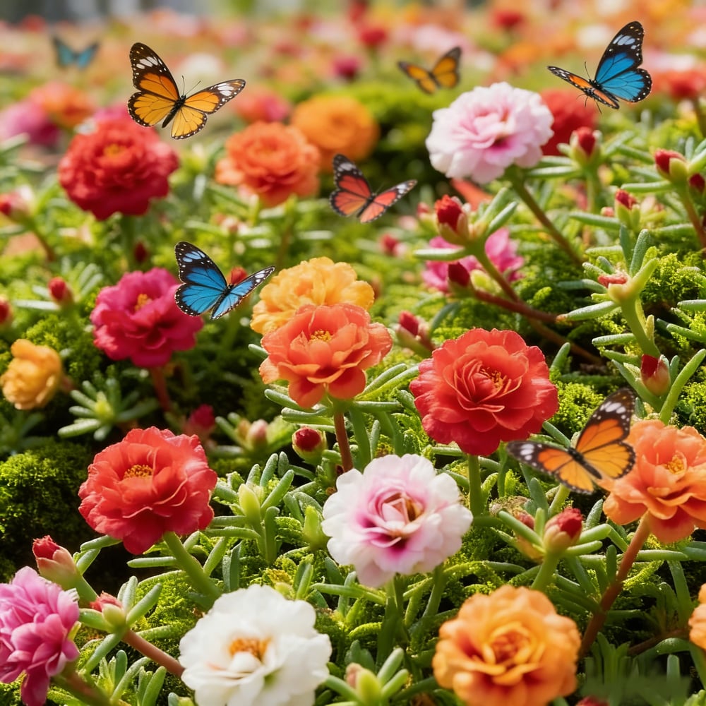 🌸 Mélange de 1000 Graines de Pourpier – 🌿 Roses du Soleil