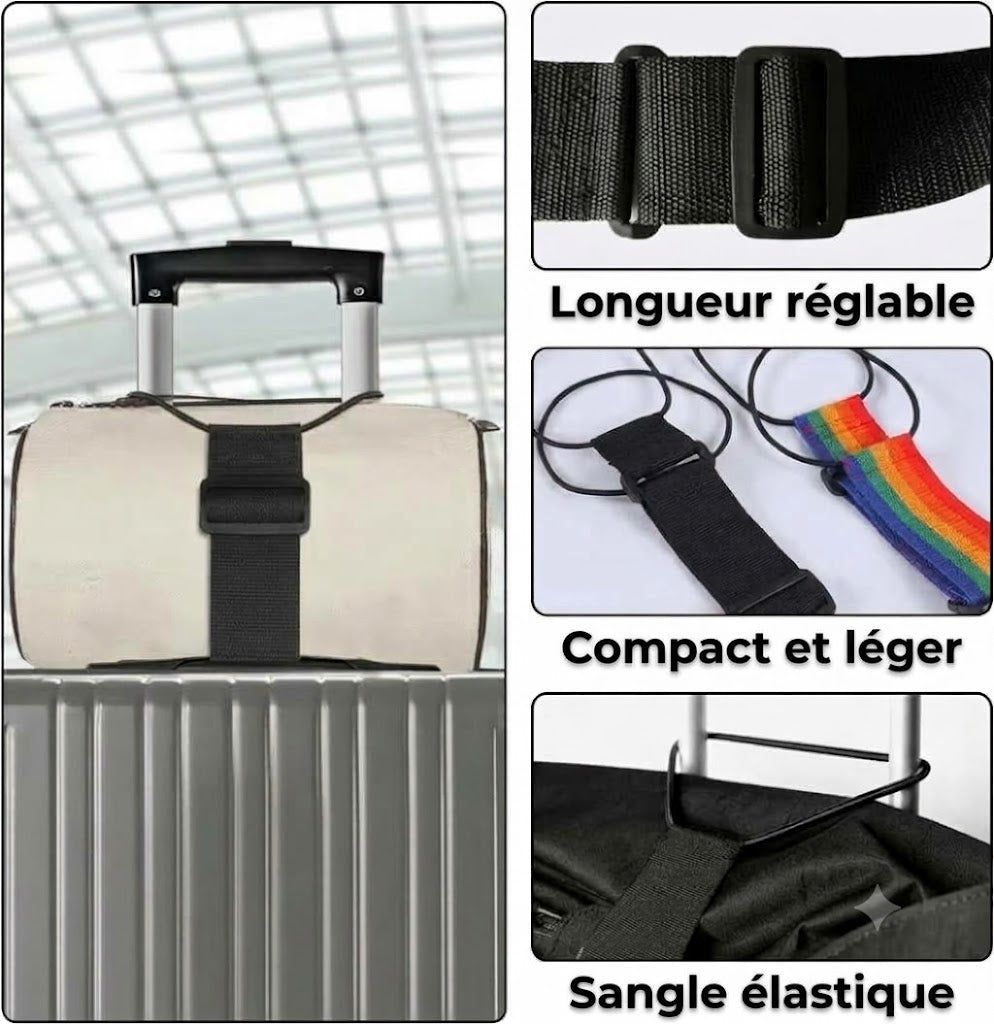 Lot de 2 sangles de bagage multifonctions