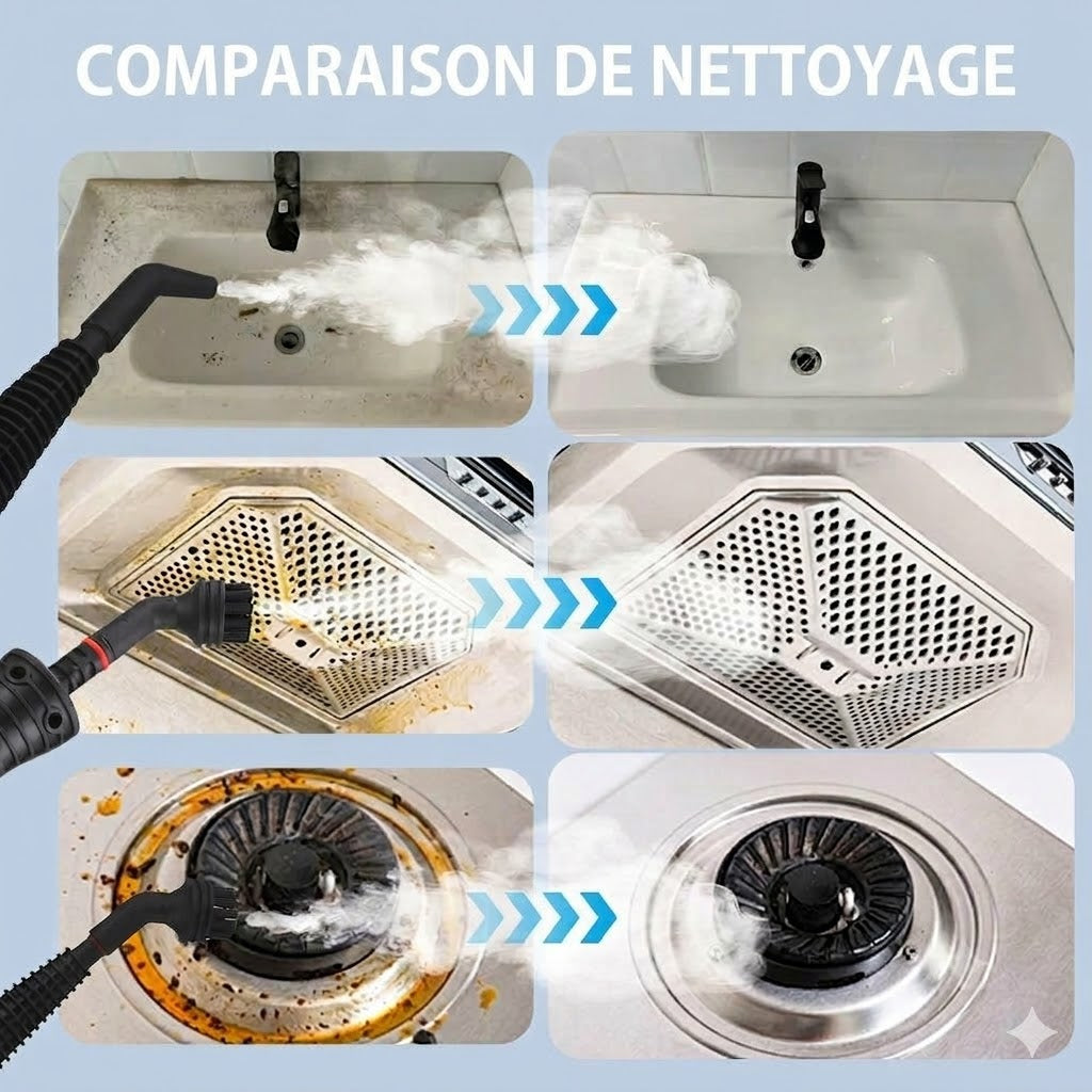 Nettoyeur vapeur – Nettoyeur vapeur à main puissant pour un nettoyage en profondeur