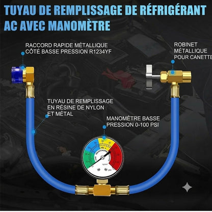 Flexible de remplissage de liquide de refroidissement / Flexible de charge de fluide frigorigène