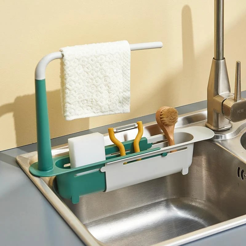 Étagère de rangement télescopique pour évier