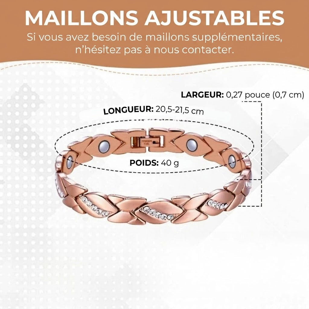 Bracelet magnétique en cuivre