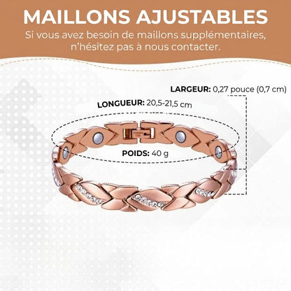 Bracelet magnétique en cuivre