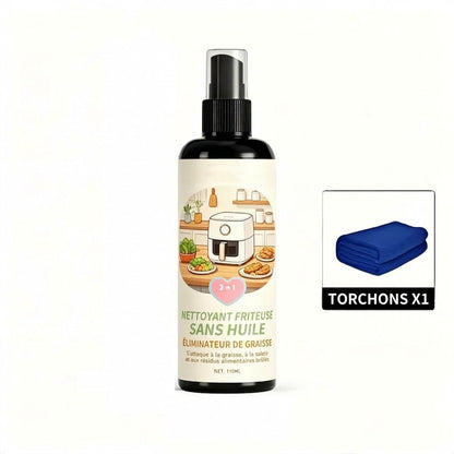 Nettoyant & Spray dégraissant 2-en-1 pour friteuse sans huile