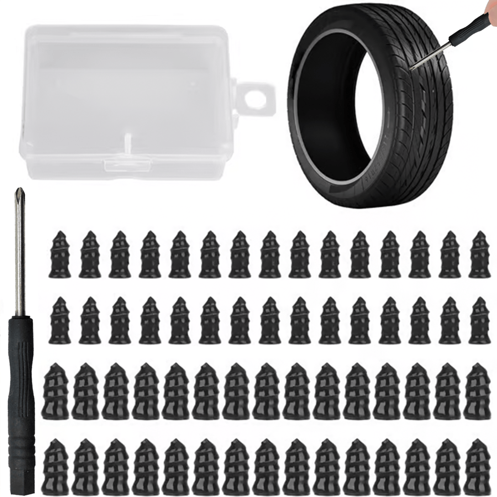 🔩 Lot de 60 Clous de Réparation de Pneus en 2 Tailles