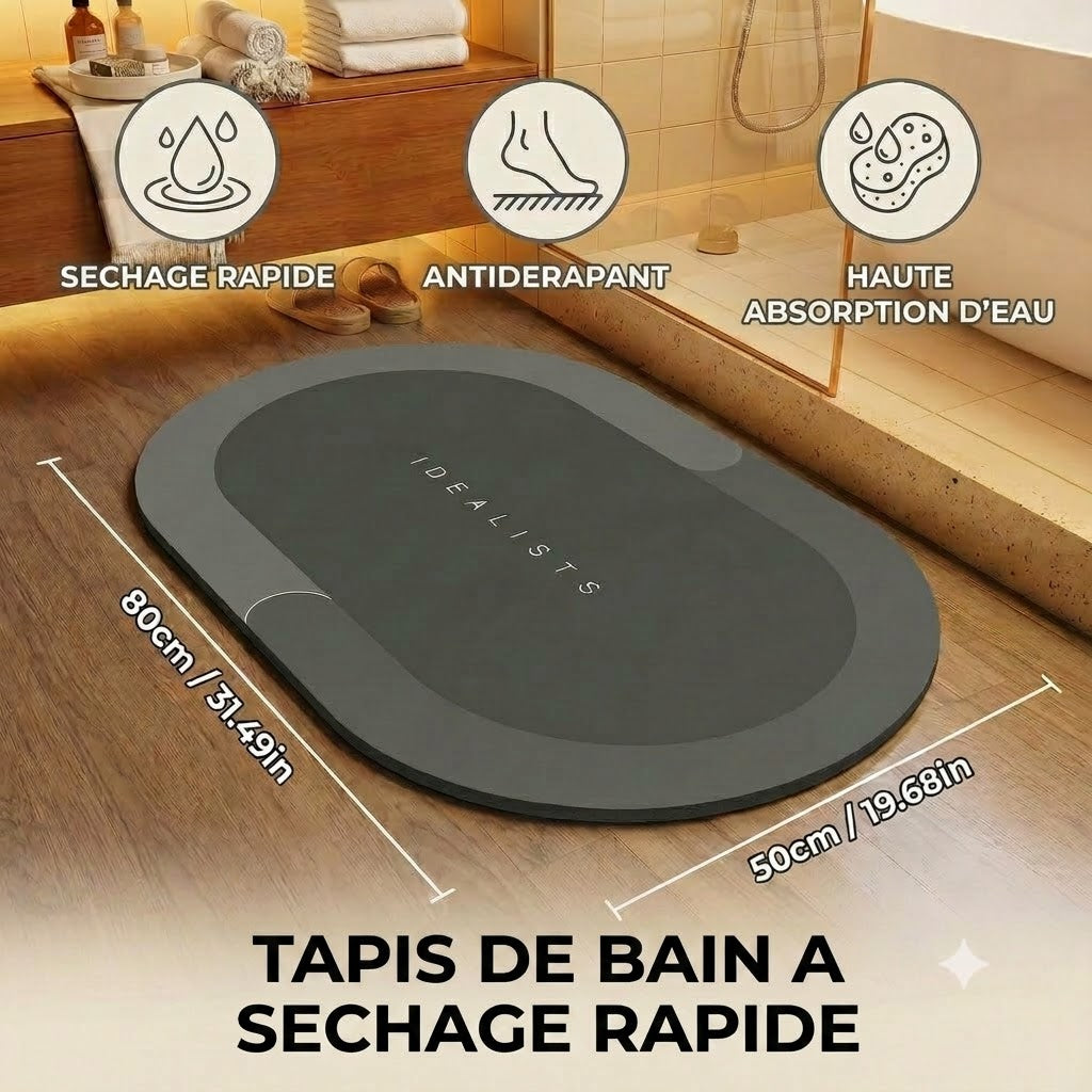 Tapis de bain à séchage rapide