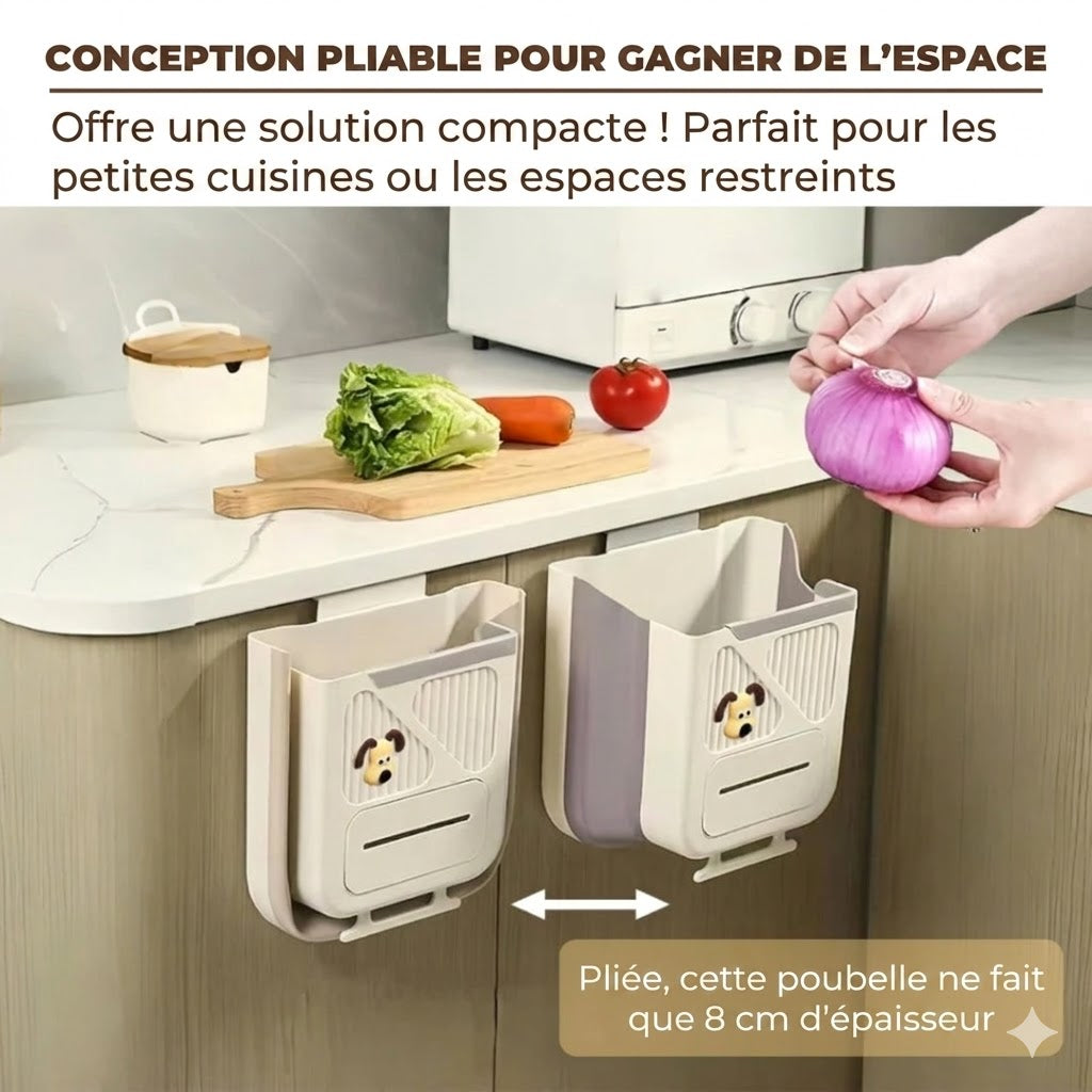 Poubelle pliable gain de place
