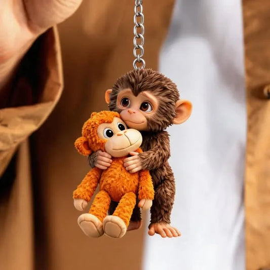 Porte-clés singe joyeux "Punch"
