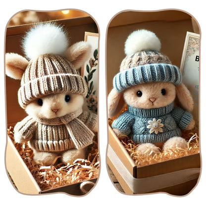 Mini peluches de lapins faites main - Joli cadeau de Pâques et décoration