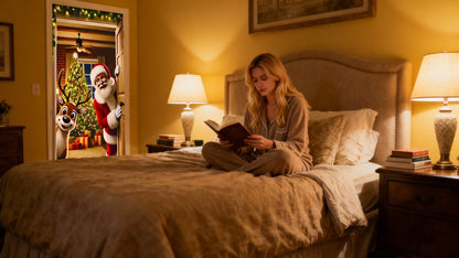 Topper de cadre de porte Père Noël