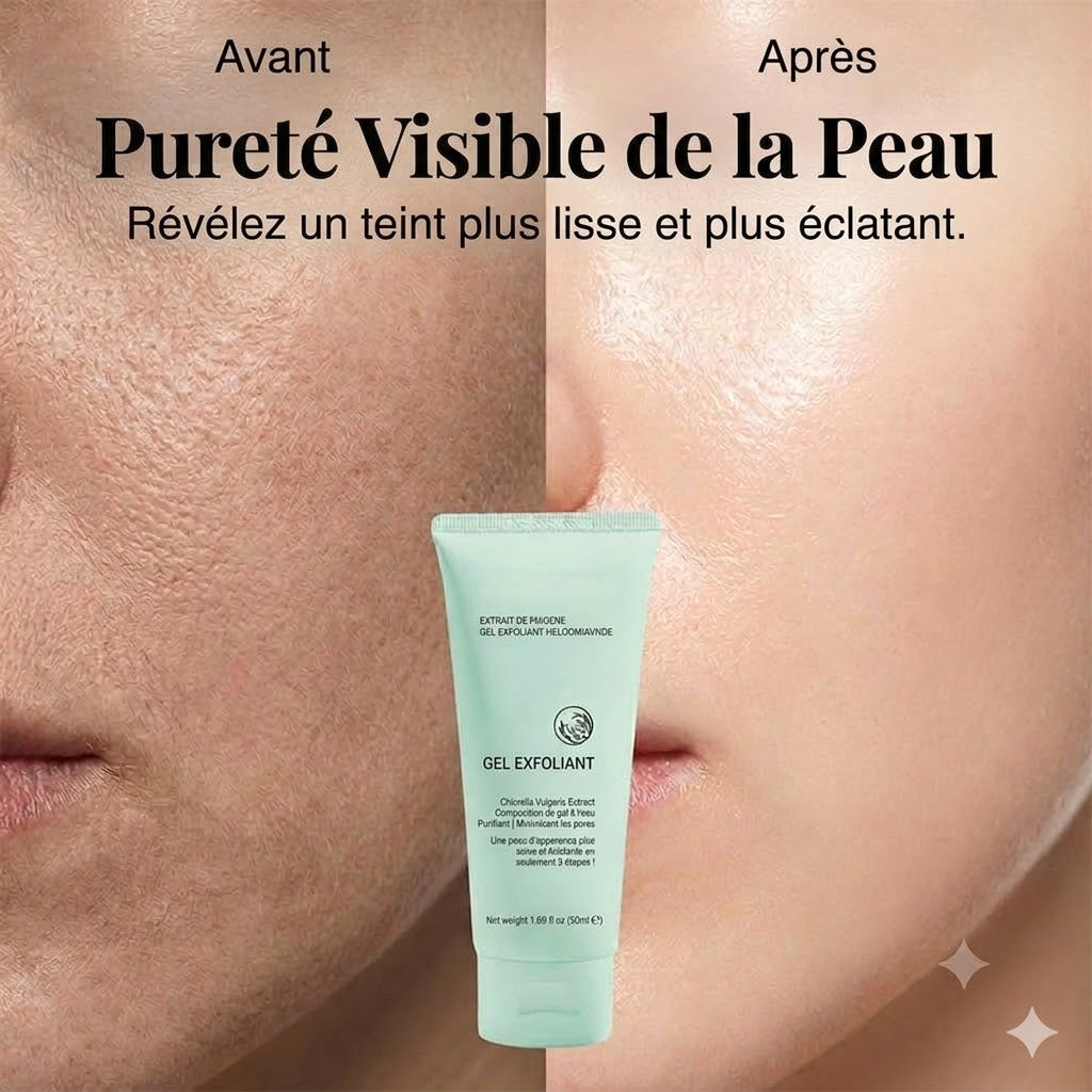 Gel exfoliant aux extraits de plantes