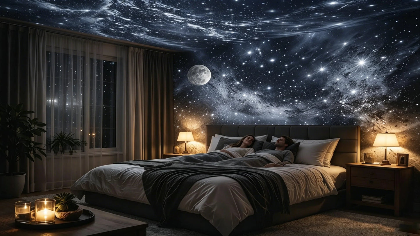 🔌 Veilleuse projecteur d'étoiles et d'océan HD Plug-and-play 🥳⭐