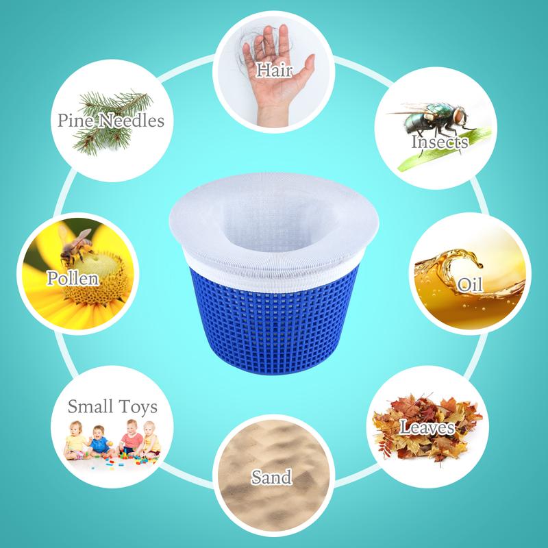 💥 🔥 Offre limitée : 2 ACHETÉS + 1 OFFERT ! ✨ Kit de nettoyage pour panier skimmer de piscine – Nettoyage facile et efficace (1 lot de 10 pcs)